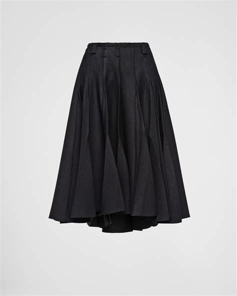 prada white skirts|prada black pleated skirt.